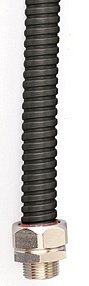 6070R-50N | Металлорукав DN 50мм в гладкой ПВХ изоляции, Dвн 50,5 мм, Dнар 58,5, 25м, цвет чёрный